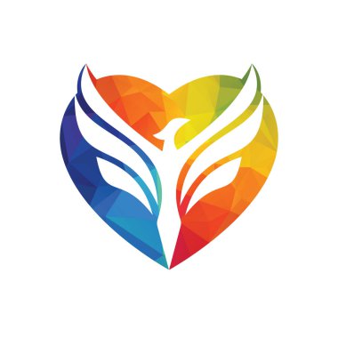 Phoenix Kalp Logosu Tasarımı. En iyi Phoenix kuş logosu tasarımı.