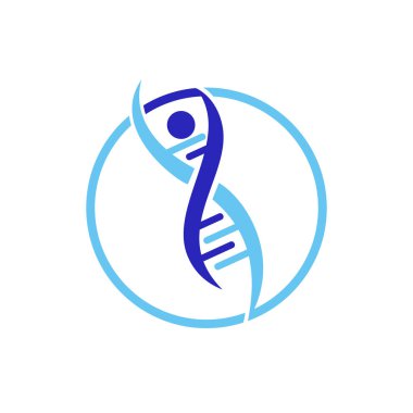 İnsan DNA logo simgesi tasarımı.