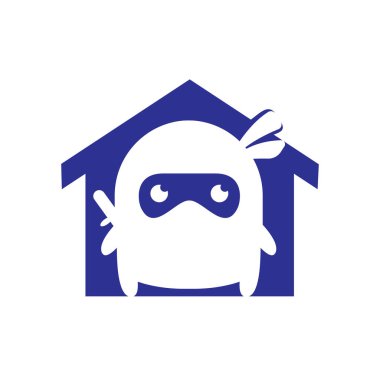 Ninja Evi vektör logosu tasarımı.