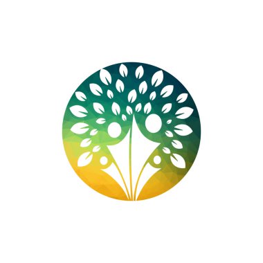 Ağaç Vektörü Logo Tasarım Şablonu.