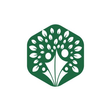 Ağaç Vektörü Logo Tasarım Şablonu.