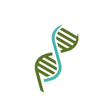 DNA vektör logo tasarım şablonu. Bilim teknolojisi için logo kavramı.