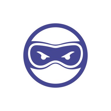 Ninja vektör logo tasarım şablonu.