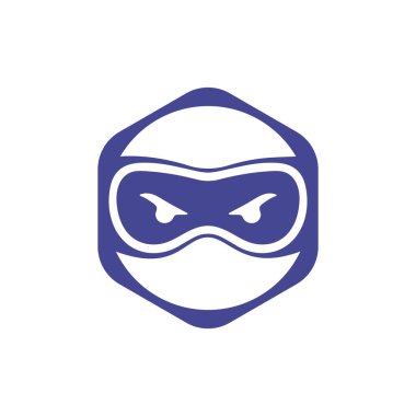 Ninja vektör logo tasarım şablonu.
