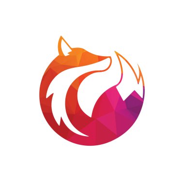Fox vektör logo tasarımı çizimi.