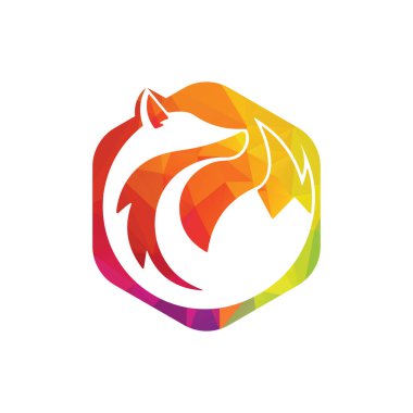Fox vektör logo tasarımı çizimi.