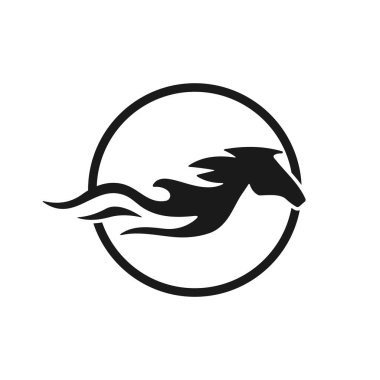 At vektör logo tasarım şablonu.