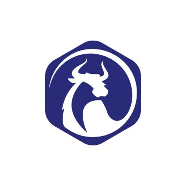 Boğa vektör logo tasarım şablonu.