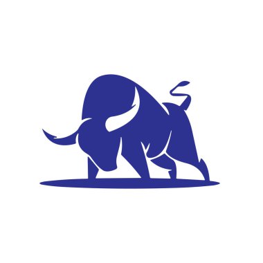 Boğa vektör logo tasarım şablonu.