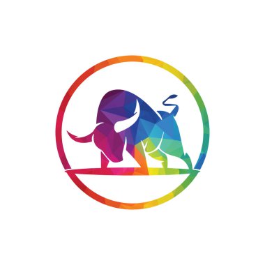 Boğa vektör logo tasarım şablonu.