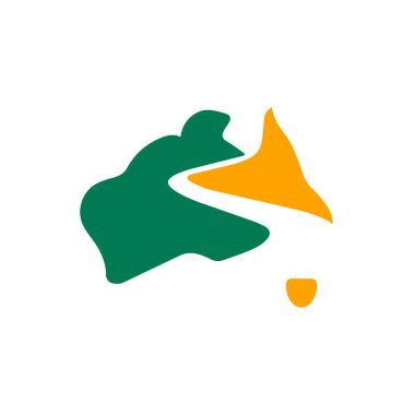 Avusturalya nehir vektör logosu tasarım şablonu.
