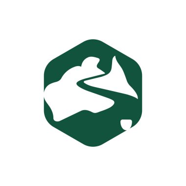 Avusturalya nehir vektör logosu tasarım şablonu.