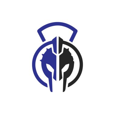 Savaşçı fitness jimnastik salonu vektör logosu tasarım şablonu.