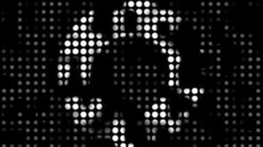 Yarım ton noktalı teknoloji soyut hareket geçmişi, veriler, yüksek teknoloji konsepti. Sanal alan. döngü hazır animasyon, arkaplan ve duvar kağıdı için stok video