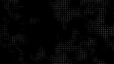 soyut animasyon yarım ton noktalı retro teknoloji arka planı, rastgele noktalar ve ızgaralar, 3d canlandırma canlandırma arkaplanı