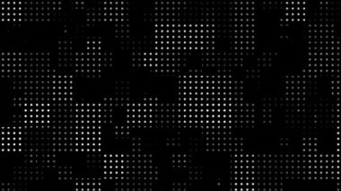 animasyon teknolojik soyut arkaplan, yarım ton retro rasgele ve soluk noktalar hareket dokusu fon, modern döngü animasyonu
