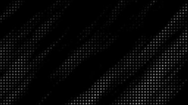 Yarım tonlu noktalar geriye dönük doku teknolojisi soyut döngü animasyonu, rastgele noktalar ve ızgara, yüksek teknoloji, sanal uzay konsepti.