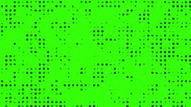 yeşil ekran yarım ton noktaları soyut arkaplan, kusursuz döngü animasyonu, beyaz ve siyah gradyan teknoloji arkaplanı doku kaplama katmanı veya birleştirme için uygun