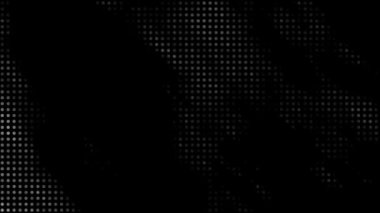 Yarım tonlu noktalar soyut arkaplan, kusursuz döngü animasyonu, beyaz ve siyah gradyan teknoloji arkaplanı doku örtüsü için uygun