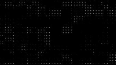 Modern noktalı yarım tonlu animasyon dokusu soyut teknoloji arka plan, noktalar ve ızgara dijital hareket döngü animasyonunu örtüyor