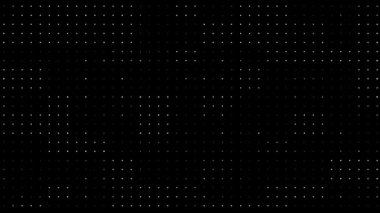 Kusursuz noktalar ve ızgara yarım ton canlandırılmış retro doku soyut döngü hareket arkaplanı, vintage efekt için kaplama