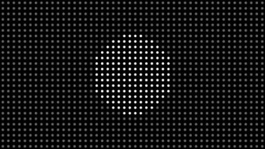 Yarım ton noktalar ve ızgara dokusu soyut arkaplan animasyonu, dijital teknoloji retro döngü animasyon animasyonu grafikleri örtüyor