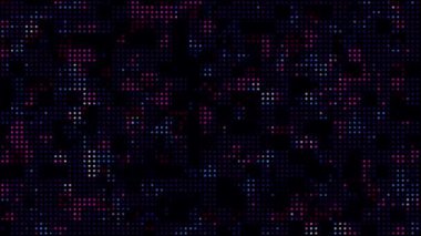 disko partisi teknolojik yarım ton noktalı doku soyut arkaplan, döngü animasyon hareketinin grafikleri örtüşür