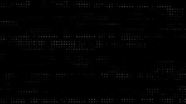 Yarım tonluk noktalı doku soyut animasyon döngüsü arka planı, noktalar ve ızgara dijital retro vintage hareket arkaplanı