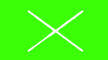 yeşil ekran çapraz işaretleri yanlış canlandırma, sahte canlandırma simgesi, soyut hareket örtüsü, siyah arkaplan