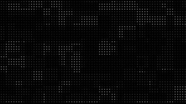 Kusursuz noktalar ve ızgara yarım ton canlandırılmış retro doku soyut döngü hareket arkaplanı, vintage efekt için kaplama