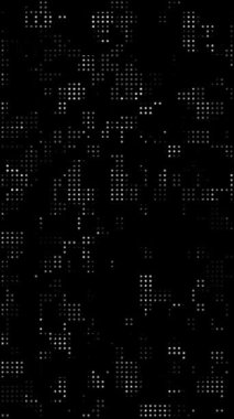 dikey soyut animasyon yarım ton noktalı retro teknoloji arka planı, rastgele noktalar ve ızgaralar, 3d canlandırma döngüsü canlandırma arkaplanı