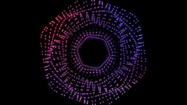 Kusursuz VJ döngüsü soyut hareket arkaplanı, fütüristik teknoloji, parçacık simülasyon animasyonu animasyonu