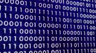 ikili sayı retro bilgisayar eski ekran, programlama, kodlama, eski teknoloji konsepti, veri soyut arkaplan