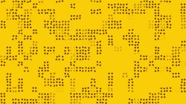 Sarı yarım tonlu nokta desenli soyut arkaplan, noktalar ve ızgara döngüsü canlandırma arkaplanı