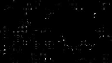 Yarım tonlu noktalı desenli soyut arkaplan döngüsü animasyon hareketi örtüsü, dijital modern noktalar ve ızgara arkaplanı