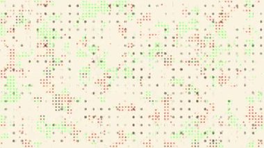 Yarım ton noktalı eski tip soyut arkaplan, noktalar ve ızgara hareketi döngü animasyonu