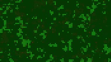 yeşil ekran yarım ton noktalı doku hareketin soyut arkaplanını örtüyor, döngüye hazır animasyon, modern noktalar ve ızgara teknolojisi arkaplanı