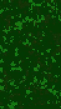 dikey yeşil yarım ton noktalı desenli soyut hareket örtülü arka plan, döngüye hazır animasyon, eski efekt dokusu katmanı için en iyi