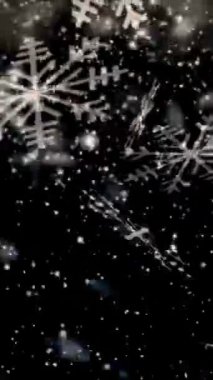 Kış yağan kar tanesi döngüsü animasyon, kar fırtınası Noel, festival ve tatillerde kar yağışı