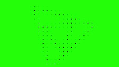 yeşil ekran dikişsiz dijital hi-tech noktalar titreşen hareket grafikleri, yarım ton doku soyut arka plan, döngü animasyonu