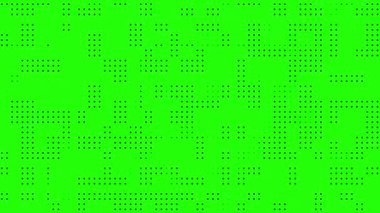 Yarım ton noktalar canlandırılmış yeşil ekran dokusu soyut arkaplan, dijital yüksek teknoloji döngü animasyonu