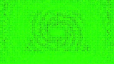 yeşil ekran (kroma anahtarı) 4k stop hareketli yarım ton noktalı doku döngüsü animasyonu dijital yüksek teknoloji soyut döngü arka planı