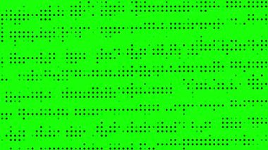 yeşil ekran (kroma anahtarı) 4k stop hareketli yarım ton noktalı doku döngüsü animasyonu dijital yüksek teknoloji soyut döngü arka planı
