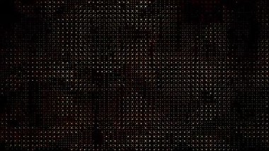 soyut animasyon yarım ton noktalı retro teknoloji arka planı, rastgele noktalar ve ızgaralar, 3d canlandırma canlandırma arkaplanı