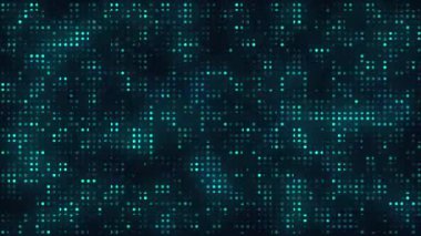 Bilim kurgu yüksek teknolojisi soyut hareket arka planında parlayan noktalar