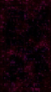 yüksek teknoloji rastgele parlayan noktalar ve sönen neon veri matrisi animasyonuyla teknolojik arka planı canlandırdı