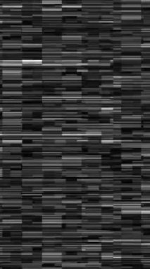 Analog statik çubuk dokusu örtüsü, hasarlı VHS ses efekti, kötü televizyon sinyalleri, CRT geçişleri, eski televizyon animasyonu yok