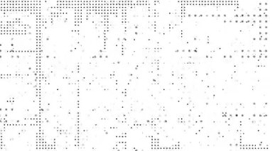 4k beyaz yarım ton noktalar desen soyut arkaplan animasyonu, eski film efekti, hata, kodlama programlama kavramı