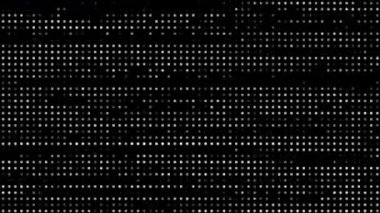 4k yarım ton noktalar soyut arkaplan animasyonu, eski film efekti, hata, kodlama programlama kavramı