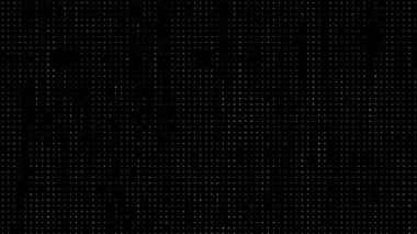 yüksek teknoloji rastgele parlayan noktalar ve azalan veri bilgi matrisi animasyonuyla teknolojik arka planı canlandırdı